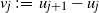 v Subscript j Baseline colon equals u Subscript j plus 1 Baseline minus u Subscript j Baseline