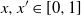 x comma x prime element of left bracket 0 comma 1 right bracket