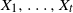 upper X 1 comma ellipsis comma upper X Subscript t Baseline