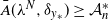 ModifyingAbove upper A With bar left parenthesis lamda Superscript upper N Baseline comma delta Subscript y Sub Subscript asterisk Subscript Baseline right parenthesis greater than or equals script upper A Subscript n Superscript asterisk