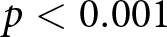 p less than 0.001