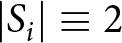 vertical bar Si vertical bar identical to 2