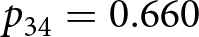 p 34 equals 0.660