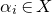 alpha Subscript i Baseline element of upper X