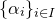left brace alpha Subscript i Baseline right brace Subscript i element of upper I
