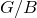 upper G divided by upper B