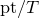 p t divided by upper T