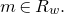 m element of upper R Subscript w Baseline period