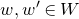 w comma w prime element of upper W