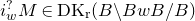 i Subscript w Superscript question mark Baseline upper M element of upper D upper K Subscript normal r Baseline left parenthesis upper B minus upper B w upper B divided by upper B right parenthesis