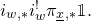 i Subscript w comma asterisk Baseline i Subscript w Superscript factorial Baseline pi Subscript x underbar comma asterisk Baseline double struck 1 period
