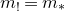 m Subscript factorial Baseline equals m Subscript asterisk