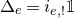 normal upper Delta Subscript e Baseline equals i Subscript e comma factorial Baseline double struck 1