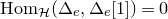 upper H o m Subscript script upper H Baseline left parenthesis normal upper Delta Subscript e Baseline comma normal upper Delta Subscript e Baseline left bracket 1 right bracket right parenthesis equals 0