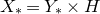 upper X Subscript asterisk Baseline equals upper Y Subscript asterisk Baseline times upper H