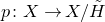 p colon upper X right arrow upper X divided by upper H overtilde