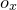o Subscript x