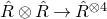 ModifyingAbove upper R With caret circled times ModifyingAbove upper R With caret right arrow ModifyingAbove upper R With caret Superscript circled times 4