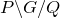 upper P minus upper G divided by upper Q