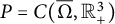 upper P equals upper C left parenthesis normal upper Omega overbar comma double struck upper R Subscript plus Superscript 3 Baseline right parenthesis