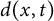 d left parenthesis x comma t right parenthesis