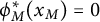 phi Subscript upper M Superscript asterisk Baseline left parenthesis x Subscript upper M Baseline right parenthesis equals 0