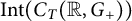upper I n t left parenthesis upper C Subscript upper T Baseline left parenthesis double struck upper R comma upper G Subscript plus Baseline right parenthesis right parenthesis