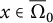 x element of normal upper Omega overbar Subscript 0
