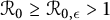 script upper R 0 greater than or equals script upper R Subscript 0 comma epsilon Baseline greater than 1