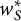 w Subscript upper S Superscript asterisk