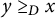 y greater than or equals Subscript upper D Baseline x