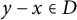 y minus x element of upper D