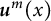 bold italic u Superscript m Baseline left parenthesis x right parenthesis