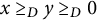 x greater than or equals Subscript upper D Baseline y greater than or equals Subscript upper D Baseline 0
