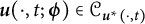 bold italic u left parenthesis dot comma t semicolon bold italic phi right parenthesis element of script upper C Subscript bold italic u Sub Superscript asterisk Subscript left parenthesis dot comma t right parenthesis