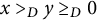 x greater than Subscript upper D Baseline y greater than or equals Subscript upper D Baseline 0