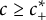 c greater than or equals c Subscript plus Superscript asterisk