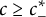 c greater than or equals c Subscript minus Superscript asterisk