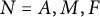 upper N equals upper A comma upper M comma upper F
