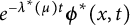 e Superscript minus lamda Super Superscript asterisk Superscript left parenthesis mu right parenthesis t Baseline bold italic phi Superscript asterisk Baseline left parenthesis x comma t right parenthesis
