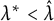 lamda Superscript asterisk Baseline less than ModifyingAbove lamda With caret
