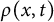 rho left parenthesis x comma t right parenthesis