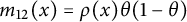m 12 left parenthesis x right parenthesis equals rho left parenthesis x right parenthesis theta left parenthesis 1 minus theta right parenthesis