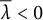 lamda overbar less than 0