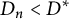 upper D Subscript n Baseline less than upper D Superscript asterisk
