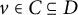 v element of upper C subset of or equal to upper D