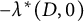 minus lamda Superscript asterisk Baseline left parenthesis upper D comma 0 right parenthesis