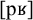 Mathematical expression showing the lowercase letters p and k enclosed within square brackets [pk].