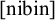 A text graphic showing the word nibin in lowercase serif font enclosed within a pair of square brackets.