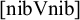 Mathematical expression consisting of the letters n i b V n i b enclosed within square brackets.